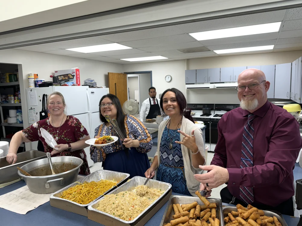 A shared meal at The Family Table at Mission View Baptist